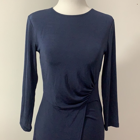 NWT Dynamite Indigo Navy Asymmetric Maxi Dress - Picture 5 of 8